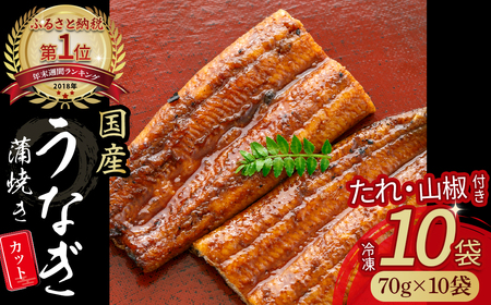 うなぎ蒲焼カット 700g(70g×10袋)小分け 冷凍 たれ付き 蒲焼 国産 鰻 ウナギ うなぎ 蒲焼き 肉厚 土用の丑の日 本格うなぎ 山椒付き 小分け 四万十うなぎ 干物 干物 干物 干物 干物