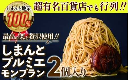 [新栗予約/2025年11月上旬以降順次発送]1mm極細!とろけるモンブラン「しまんとプルミエモンブラン」2個 /添加物不使用 しまんと地栗 国産 和栗 スイーツ 渋皮煮 贈りもの ギフト お取り寄せ 高知 四万十 四万十ドラマ 御祝 洋菓子 熨斗 御年賀 お歳暮