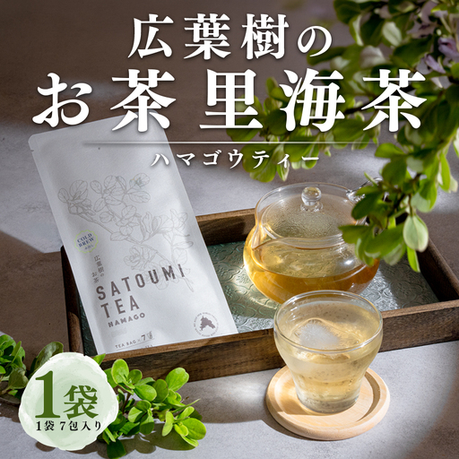 広葉樹のお茶 里海茶 ハマゴウ 1袋 7パック入り カフェインフリー 自然栽培 野草茶 高知県 大月町