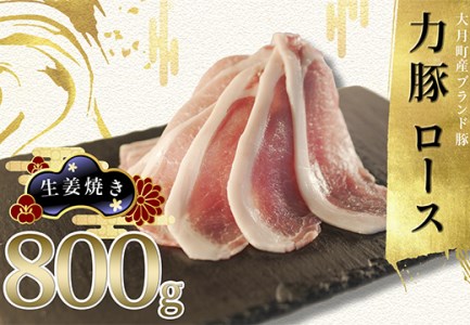 [国産]力豚 豚肉 ロース 生姜焼き800g 小分け ブランド豚 しょうが焼き おすすめ 豚ロース