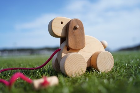 木の玩具 おさんぽワンちゃん 木の玩具[0967]