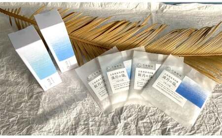 土佐 完全 天日塩 月海製塩 新月・満月 の 天日塩 (小粒・大粒)セット(小瓶×2種 平袋×4種)[1651]