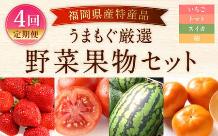 [福岡県産 特産品 年4回定期便]うまうまもぐもぐ 厳選 野菜 果物 セット