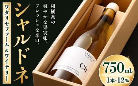 ワタリセファーム&ワイナリー シャルドネ 750ml 1本 12% ワイン 白ワイン 辛口 お酒 酒 アルコール