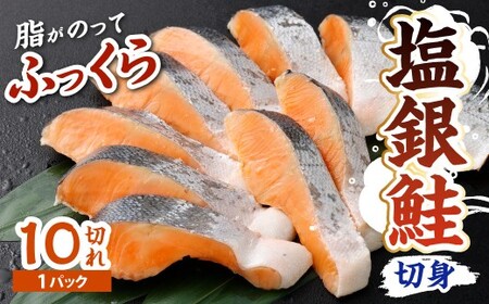 塩銀鮭 切身1パック 約800g(約80g×10切) 鮭 切り身 銀鮭 塩鮭 サケ シャケ 魚 魚介 海鮮 福岡県 北九州市