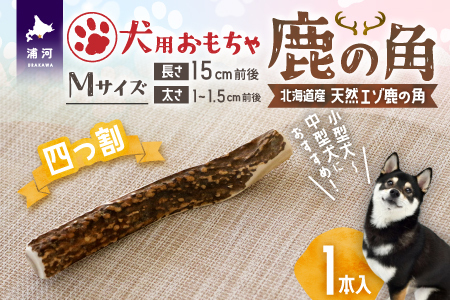 犬用「鹿の角(四つ割り)」Mサイズ×1本[53-1354]