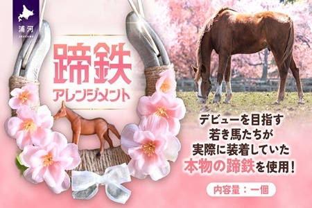 北海道浦河町産『蹄鉄アレンジメント』[50-1576]