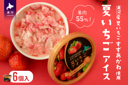 果肉55%「夏いちごアイス(6個)」北海道のいちご農家の贈り物 [B22-325]