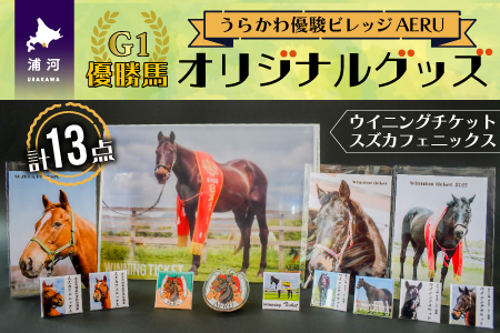 優駿ビレッジAERU G1馬オリジナルグッズ(計13個)[07-1168]