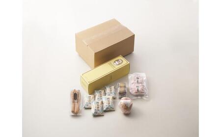 [セット]博多長崎屋 和菓子お楽しみセット(元寇防塁、カステラ、梅寿最中、栗羊羹、はまの松葉、おしるこ)