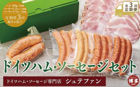 全3回定期便(毎月)[福岡市内のドイツハム・ソーセージ専門店]シュテファン ドイツハム・ソーセージセットA