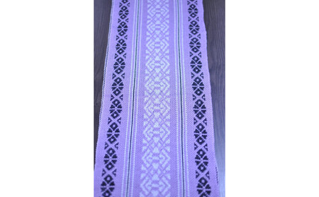 【博多区製造】献上柄オーガニックコットンストール【紫】