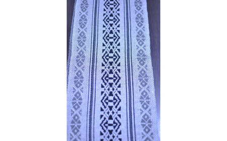 【博多区製造】献上柄オーガニックコットンストール【白】