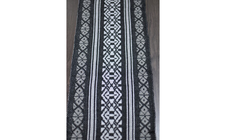 【博多区製造】献上柄オーガニックコットンストール【黒】