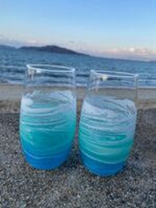 【福岡市】オーシャングラス　1個　420ml【エメラルドグリーン系】