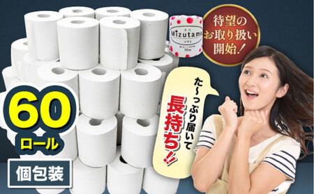 トイレットペーパー 水玉 55m×60個[福岡市]