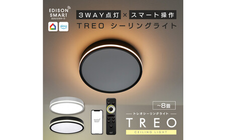 エジソンスマート TREO シーリングライト 【ブラック】 福岡市