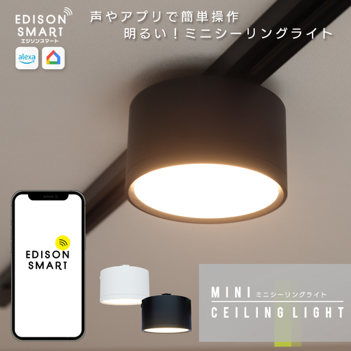エジソンスマート ミニシーリングライト for ダクトレール 福岡市[カラー選択可] ブラック