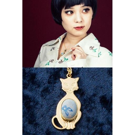 [福岡市返礼品]昭和ビンテージ ねこペンダント | アクセ ファッション 人気 おすすめ 送料無料