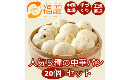 [福岡市]人気5種の中華パン 20個セット