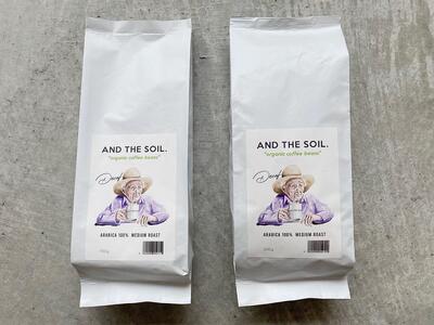 [福岡高砂]AND THE SOIL.オリジナル焙煎ディカフェオーガニックコーヒー豆MEX 中煎り300g