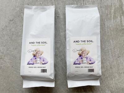 【福岡高砂】AND THE SOIL.ディカフェオーガニックコーヒー豆MEX　中煎り500g