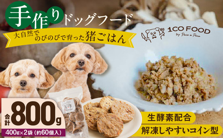 1cofood 手作りドッグフード 猪ごはん 400g×2袋_Pf031