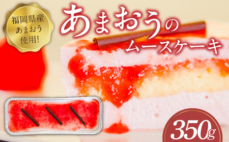 福岡県産[あまおう使用]あまおうのムースケーキ 350g×1個_ ムースケーキ 350g × 1個 福岡県産 いちご ソース アイス 半解凍 解凍 冷凍 家族 友達 シェア お取り寄せ お取り寄せスイーツ デザート 福岡県 久留米市 送料無料_Dw083