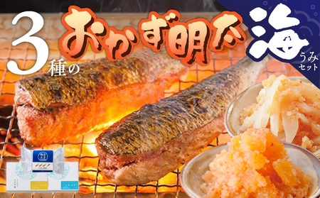 明太子屋がこだわった おかず明太子 海セット _ いか ゆず胡椒 数の子 コリコリ プチプチ いわし いわし 簡単調理 魚卵 おかず ごはんのお供 酒の肴 おつまみ グルメ 食品 海千 冷凍 お取り寄せ 福岡県 久留米市 送料無料 _Cs119