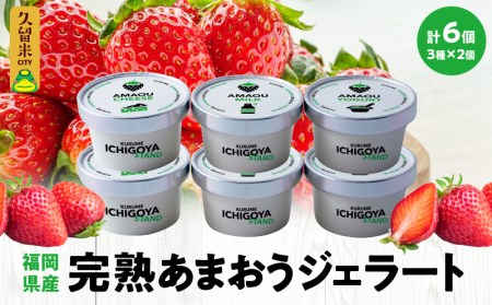 [ICHIGOYA]福岡県産 完熟あまおう ジェラート(アイス) 3種×2個(計6個) レアチーズ!ミルク!ヨーグルト!_ICHIGOYA 福岡県産 完熟 あまおう ジェラート アイス 3種 × 2 計 6 レアチーズ ミルク ヨーグルト セット デザート カップアイス アイスクリーム 冷凍 お取り寄せ お取り寄せスイーツ 福岡県 久留米市 送料無料_Dw016