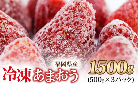 福岡県産 冷凍あまおう 摘みたて 1,500g(500g×3パック)_福岡県産 冷凍 あまおう 摘みたて 1, × 3パック デザート 果物 いちご いちごの王様 食べ方いろいろ ヨーグルト アイス ジャム シャーベット スムージー ケーキ ドリンク お取り寄せ お取り寄せスイーツ 福岡県 久留米市 送料無料_Fi036