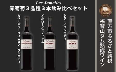 福智山ダム熟成 LAG 赤葡萄3品種 飲み比べ レ・ジャメル カベルネソーヴィニヨン メルロー シラー 各750ml×1本 FD222 赤ワイン ワイン お酒 酒