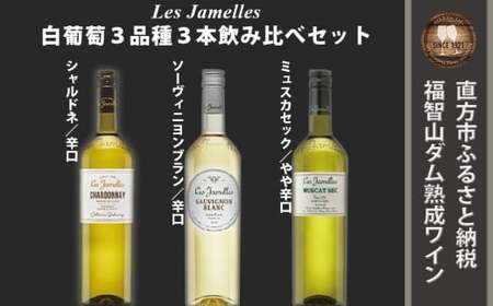 福智山ダム熟成 LAG 白葡萄3品種 飲み比べ レ・ジャメル シャルドネ ソーヴィニヨンブラン ミュスカセック 各750ml×1本 FD223 白ワイン ワイン お酒 酒