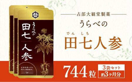 うらべの田七人参 （250mg×248粒）×3袋 約3ヶ月分