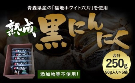 熟成 黒にんにく 50g入り×5袋 福地ホワイト六片