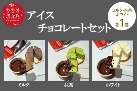 カカオ研究所 アイスチョコレートセット(3個入り)[A6-017]チョコレート ビーントゥバー Bean to Bar カカオ アイス 福岡 飯塚