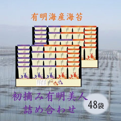 有明海産海苔 初摘み有明美人詰合せ(48袋)【C2-022】