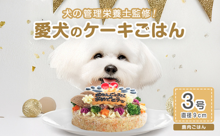 犬用ケーキ 3号サイズ 直径9cm ごはんタイプ 鹿肉 BUN'S KITCHEN 誕生日ケーキ 犬用ケーキ