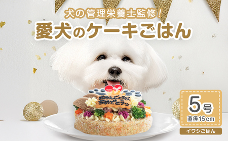 犬用バースデーケーキ ごはん 5号サイズ 直径15cm ごはんタイプ イワシ BUN'S KITCHEN 送料無料 犬用ケーキ 誕生日ケーキ