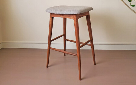 [完全受注生産] elfin high stool (ハイスツール)[樹種:ブラックウォールナット] 椅子 インテリア