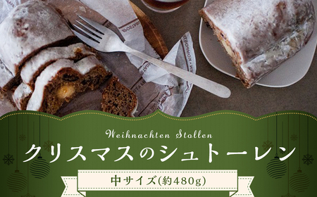 クリスマスのシュトーレン [中] 約480g 1本 ケーキ ドイツ 伝統菓子 洋菓子 ギフト [2025年11月下旬-12月上旬迄順次発送予定]
