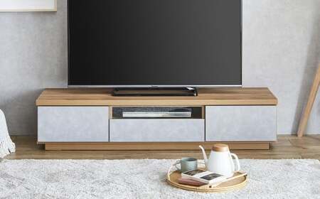 ハリーファ150ローボード 引出し収納 大容量 強化紙 ナチュラル 木目 ストーン柄 北欧モダン リビングルーム フルオープン三段レール フルスライドレール 家具 インテリア 福岡県 柳川市 送料無料