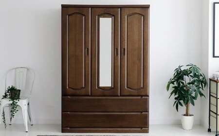 ミリオンⅢ120服吊 NA・BR タンス 引出し 箱組仕様 桐材 木目 フルオープン三段レール 日本製 家具 インテリア 福岡県 柳川市 送料無料