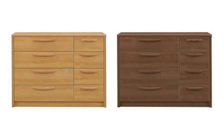 シャーロットⅡ120ローチェスト NA・BR ローチェスト NA・BR チェスト 棚 引出し 収納 三方組 強化紙 長引き出し フルオープン三段レール アルダー木目 ウォールナット木目 シンプル 衣類 タオル 家具 インテリア 福岡県 柳川市 送料無料