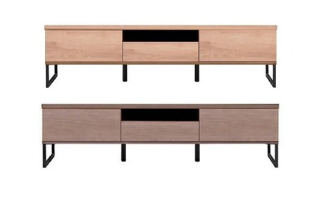 リモーネ180TVボード NA・GJ TVボード NA・GJ テレビ台 引出し 収納 強化紙 強化ガラス(スモークグレー) ブラック スチール脚 フルオープン三段レール 木目調 家具 インテリア 福岡県 柳川市 送料無料