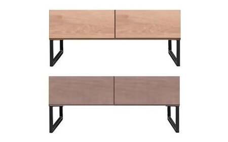 リモーネ90センターテーブル NA・GJ NA・GJ 大容量 引出し収納 強化紙 フルオープン三段レール ブラック スチール脚 木目調 家具 インテリア 福岡県 柳川市 送料無料