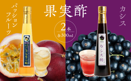 [江崎酢醸造元]果実酢2本セット(パッションフルーツ・カシス) 042-023