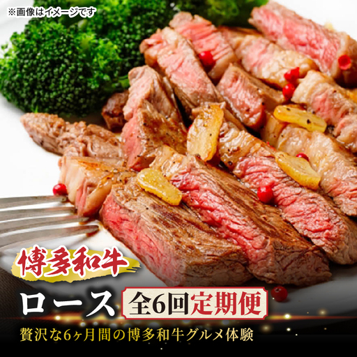 博多和牛ロース定期便[贅沢な6ヶ月間の博多和牛グルメ体験] ロース サーロインステーキ 肩スライス 肩焼肉 リブローススライス リブロースブロック サーロインブロック 肉 お肉 ステーキ 焼肉 リブロース ジューシー BBQ