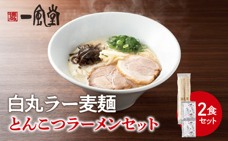 一風堂白丸ラー麦麺セット(2食) ラーメン 麺 濃厚 豚骨 とんこつ 福岡 八女 博多 博多一風堂 072-322