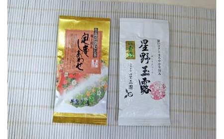 [八女茶飲みくらべ]緑茶を楽しむ特選 玉露100gと特選 煎茶100g(各1袋) 001-003